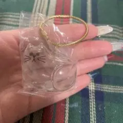 ノーマル　うちの子のけだまだま　猫ちゃん毛玉入れキーホルダー