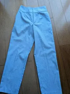 デニム風ストレートパンツ　ブルーのサムネイル