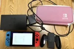 Nintendo Switch 本体 ネオンブルー ネオンレッド ケース付のサムネイル