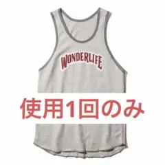 WONDER TANK TOP LOGO-RED グレー タンクトップ