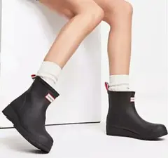 美品HUNTER レインブーツ ブラック 25㎝ UK6