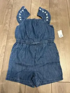 baby GAP デニムフリル袖オーバーオール　100