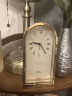 CITIZEN アーチ型置時計 ゴールド