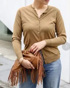 【美品】Deuxieme Classe *FF30 クルーネック カーディガン