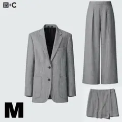 UNIQLO C ツイードジャケット、ワイドパンツ、スコート3点セット