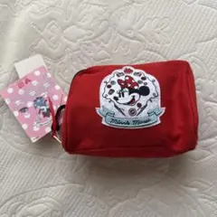 ミニーマウス ポーチ レッド