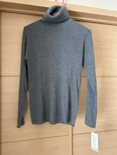 ORIHICA グレー タートルネック セーター