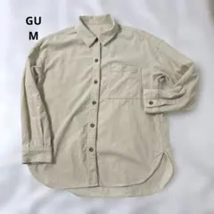 GU コーデュロイシャツ Mサイズ ナチュラル 長袖