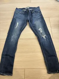 ダメージ加工 スキニーデニム Lサイズ