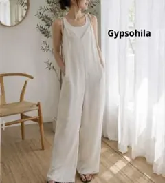 【完売品】gypsohila スカラップサテンサロペット ジプソフィア 白 美品のサムネイル