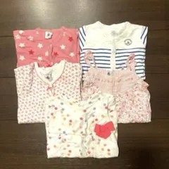 プチバトー　74cm ロンパース　5枚セット