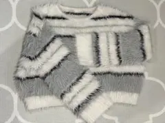 フェザーヤーンボーダーセーター