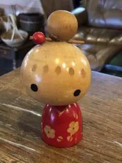 美品 狩野 千代松 華美 創作 こけし kokeshi doll 人形 狩野千代松 心待ち 狩野千代松 創作こけし「心待ち」 内閣総理大臣賞
