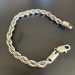 ステンレススチール ツイスト編み ブレスレット