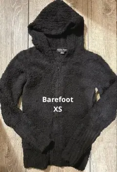 The Barefoot ブラック フリース フード付きパーカー Blackのサムネイル