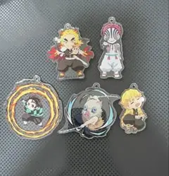 「チェーン無し」鬼滅の刃　ランダムデフォルメアクリルチャーム　5点