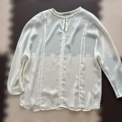 セオリーリュクス　ブラウス　長袖　透け感あり