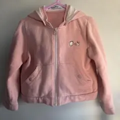 ファミリア　ピンク フード付きパーカー