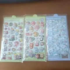 モリー、ベイビースリー、シナモロールボンボンドロップウォーターシール 3枚セット