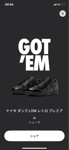 ナイキ ダンク LOW レトロ プレミアム ブラック