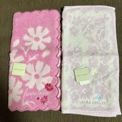 LAURA ASHLEY 花柄タオルハンカチ2枚セット　★新品タグ付き★