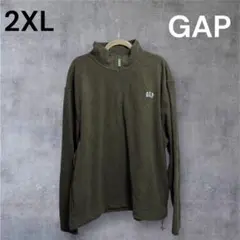GAP ギャップ XXL カーキ フリース ハーフジップトレーナー ヴィンテージのサムネイル