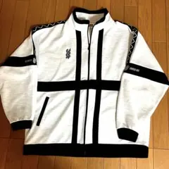 【90s日本製】ミズノ スーパースター トラックジャケット 白×黒 L サイズ