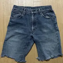 BOBSON デニムショートパンツ　デニム ショーツ　ハーフパンツ　リメイク