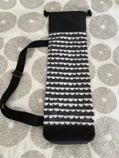 三脚収納バッグ ＜ブラック／ネイビーに波模様＞＊ハンドメイド