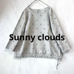 Sunny clouds サニークラウズ 麻に花 リネン混 花柄ブラウス Lのサムネイル