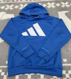 adidas kids 裏起毛パーカー　ブルー150