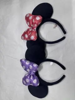 ディズニー　ミニー　カチューシャ　スパンコール