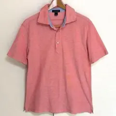 LANDS’END 半袖 ポロシャツ 杢ピンク Lのサムネイル