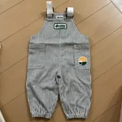 LOGOS ストライプオーバーオール 80