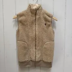 ジムフレックス　ボアベスト ベージュ ジップアップ