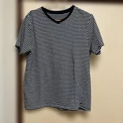 ストライプ Vネック Tシャツ Mサイズ