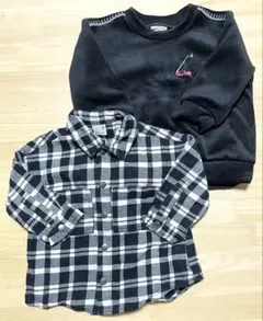 petit main チェック柄シャツ/Si・Shu・Non トレーナー80㎝