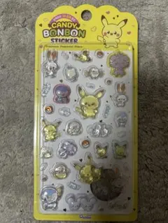 「韓国正規品 」ポケモン キャンディーボンボン ポケピース　立体シール イエロー
