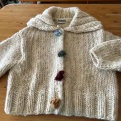 ホコモモラざっくりニットカーディガン