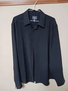 H&M ブラック ストライプ 長袖シャツ M