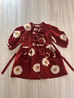 BABY PINK HOUSE ワンピース 花柄 リボン Sサイズ
