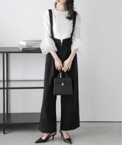 マイストラーダ サス付きワイドパンツ サロペット ベルト付 - メルカリ