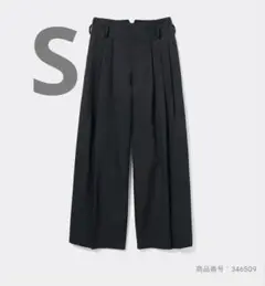 タックワイドパンツ GU beautifulpeople S 黒 ブラック