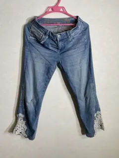 Desigual デニムパンツ 刺繍 レース装飾 サイズ28のサムネイル