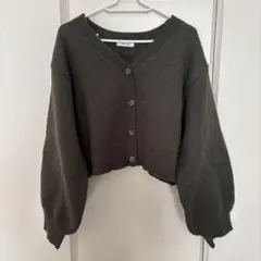 Adoon plain ニットカーディガン