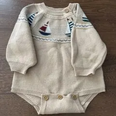 cottoli コトリ　バースデー　ニット　ロンパース