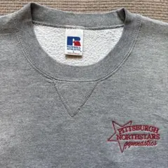 【美品】90s ラッセルアスレティック 前V スウェット L グレー メキシコ製