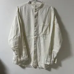 UNIQLO ユニクロ アイボリー 長袖ボタンシャツ