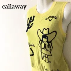 【美品！Mサイズ！ニット！秋冬ゴルフ！】callawayニットベスト！