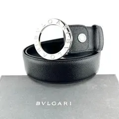 ✨極上美品✨　BVLGARI ブルガリ　ベルト　ビーゼロワン　グレインカーフ　黒のサムネイル